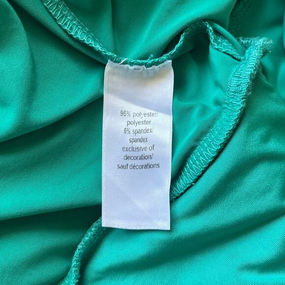 Maurices Green Tank Top with Beaded Neckline Size 3 - Picture 4 of 14